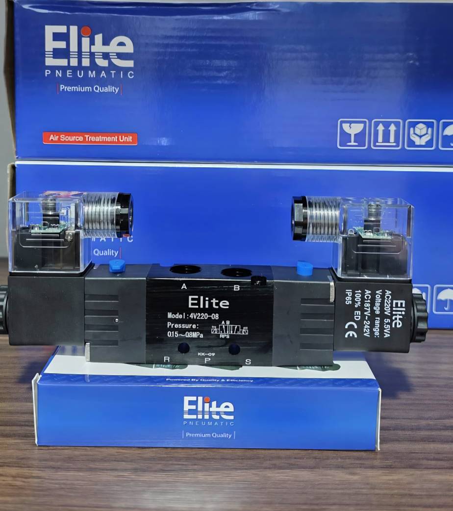 شیر برقی (2-5)1/4 اینچ دو بوبین 220V پنوماتیک الیت