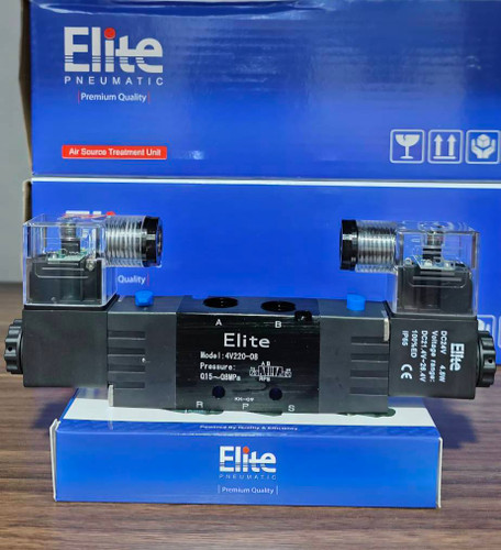 شیر برقی (2-5)1/4 اینچ دو بوبین 24V پنوماتیک الیت