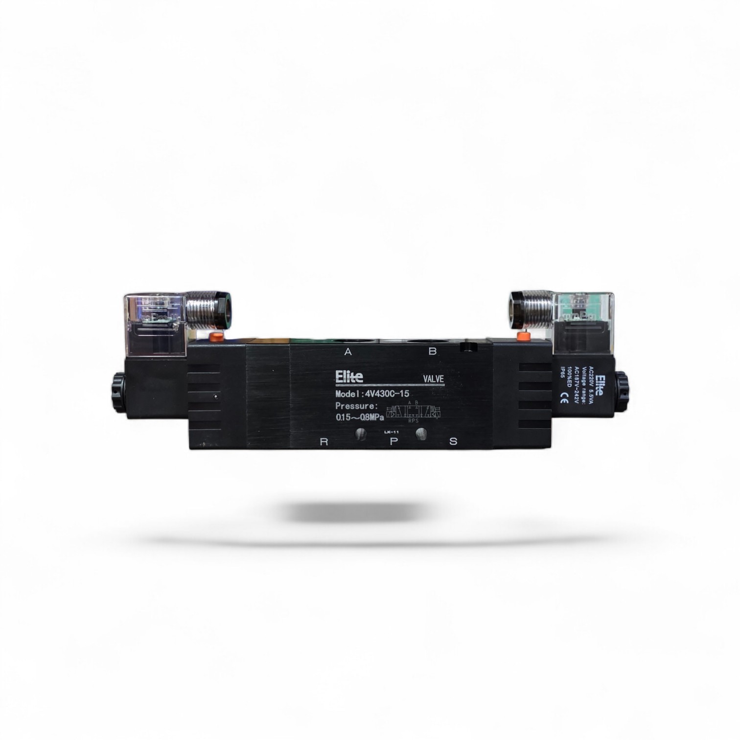 شیر برقی (3-5)1/2 اینچ 24V دو بوبین پنوماتیک الیت